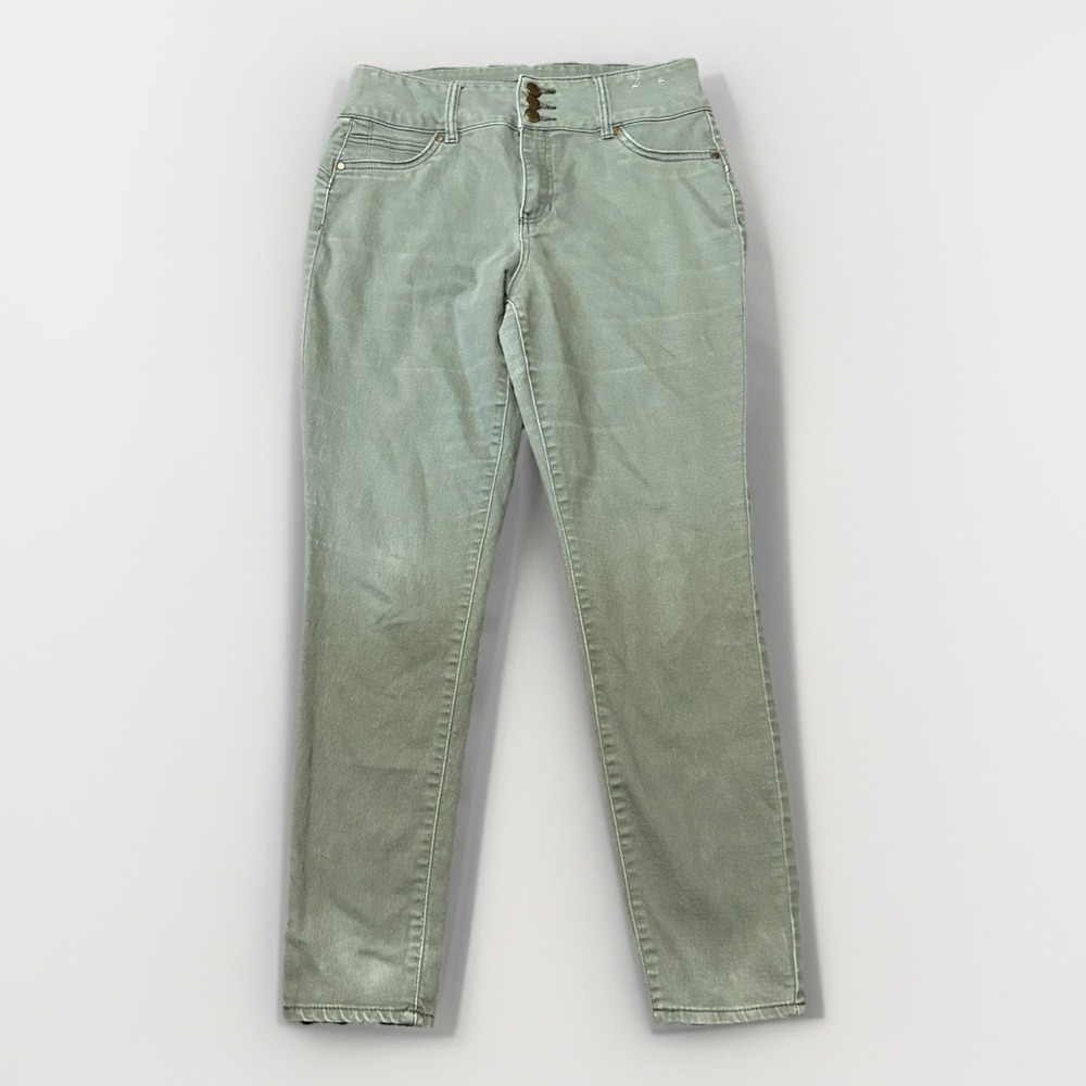D. Jeans Women's Size‎ 10 Green Denim Jeans High Rise Slim Fit 30x26.5